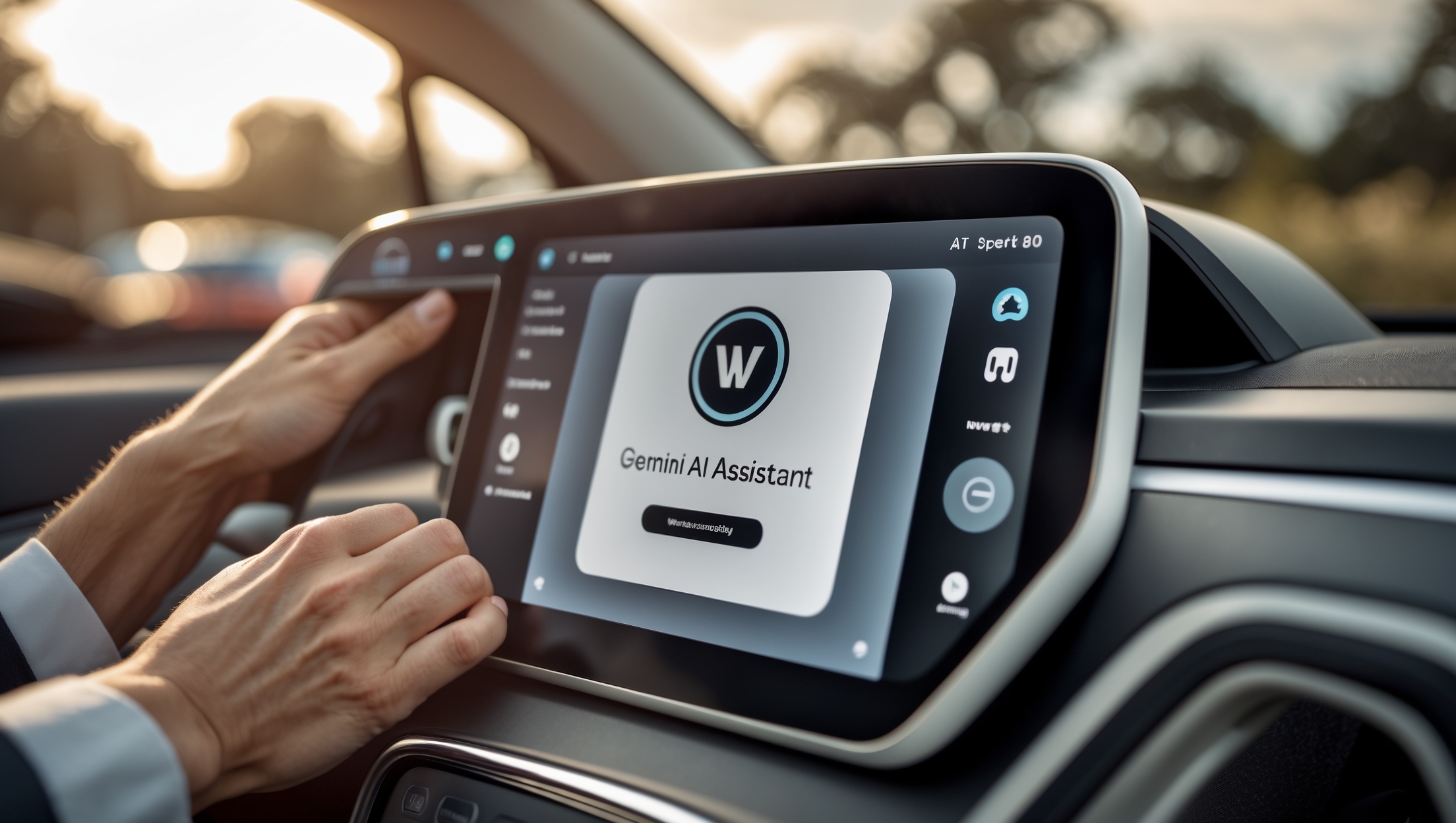 Waymo autonomous vehicle with Gemini AI assistant